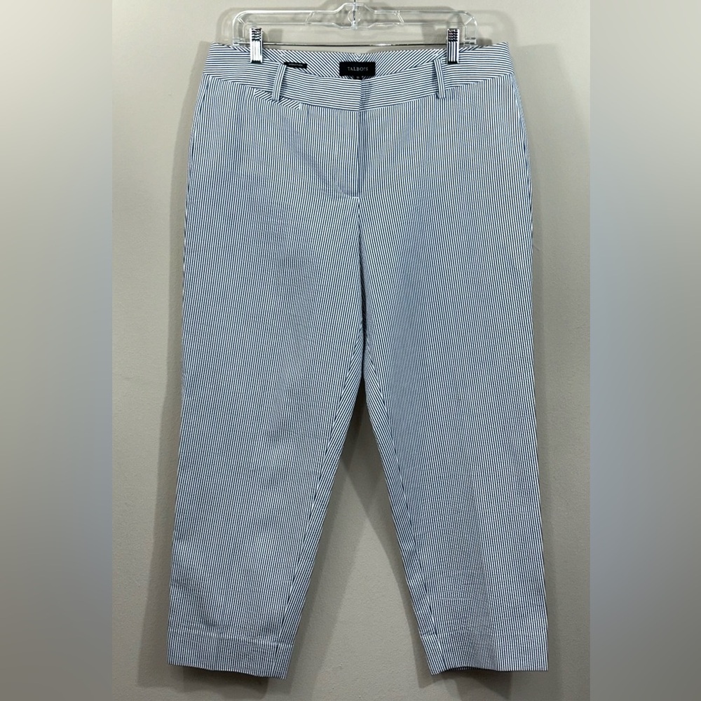 Talbots Blue Striped Capris